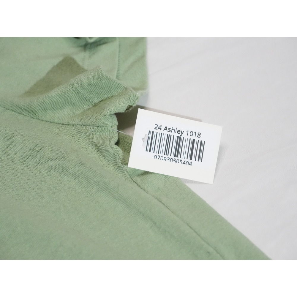 Becool T-Shirt Women Large Green Short Sleeve Crewneck Seam Back Rayon Blend - Picture 5 of 6
